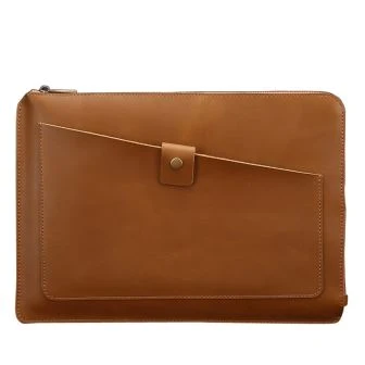 Zippered Genuine Leather Portfolio