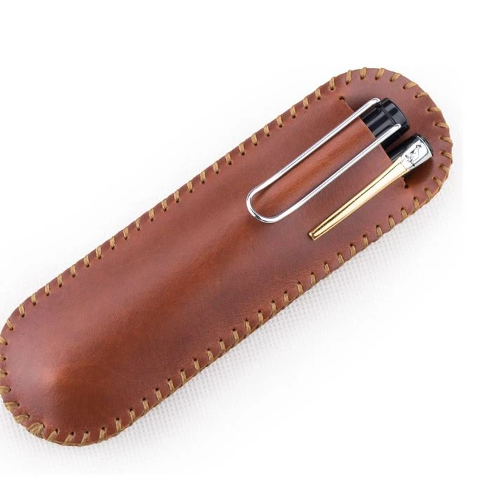 Leather Pen Sleeve For 2 Pens Leather Pen Sleeve For 2 Pens